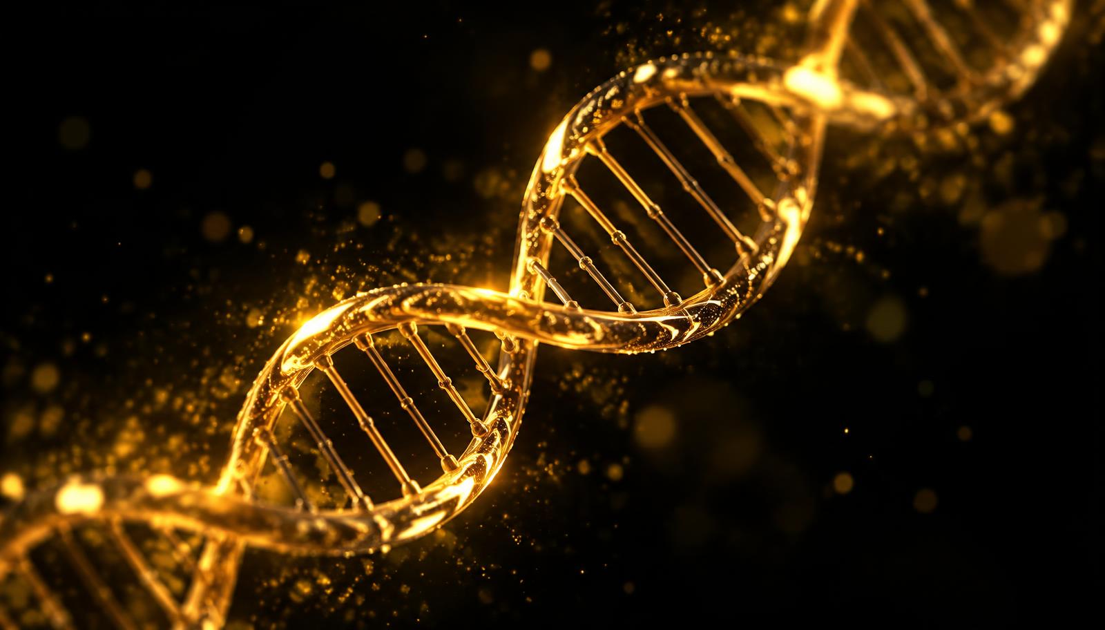 Gold DNA helix